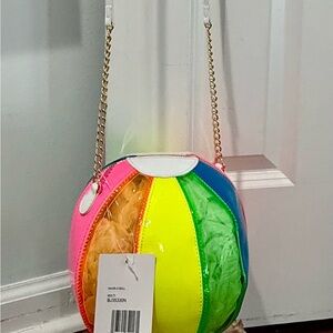 Betsey Johnson Multicolor Beach Ball Crossbody Bag